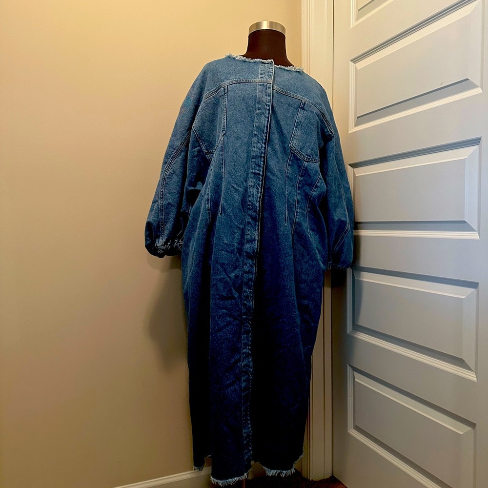 ASOS Denim puff sleeves plus size UK28-US 22 dress